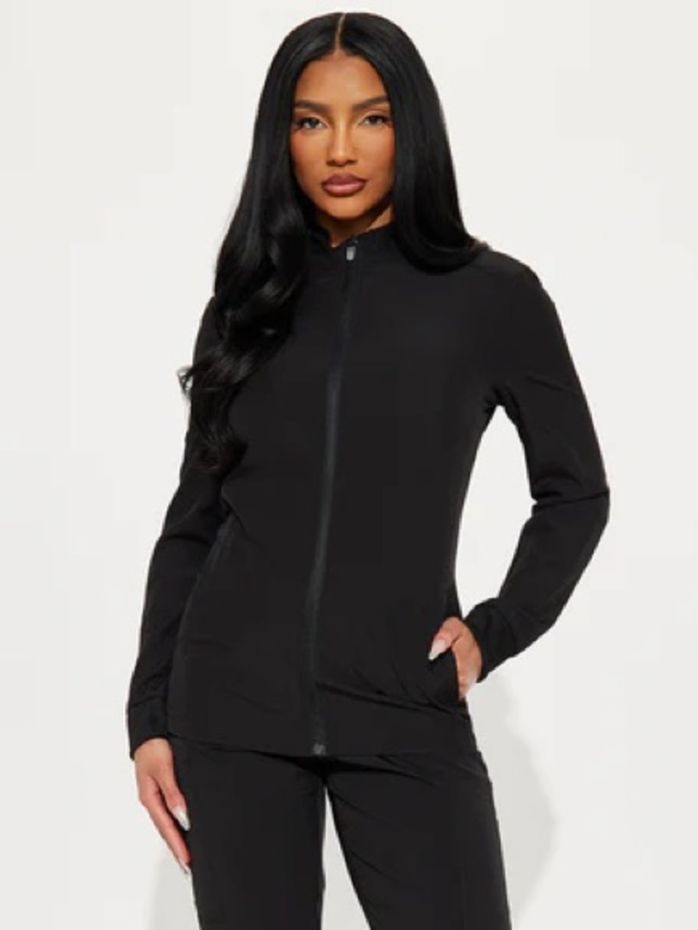 Clocked In Black Zip-Front scrub Jacket NEW 🏷️